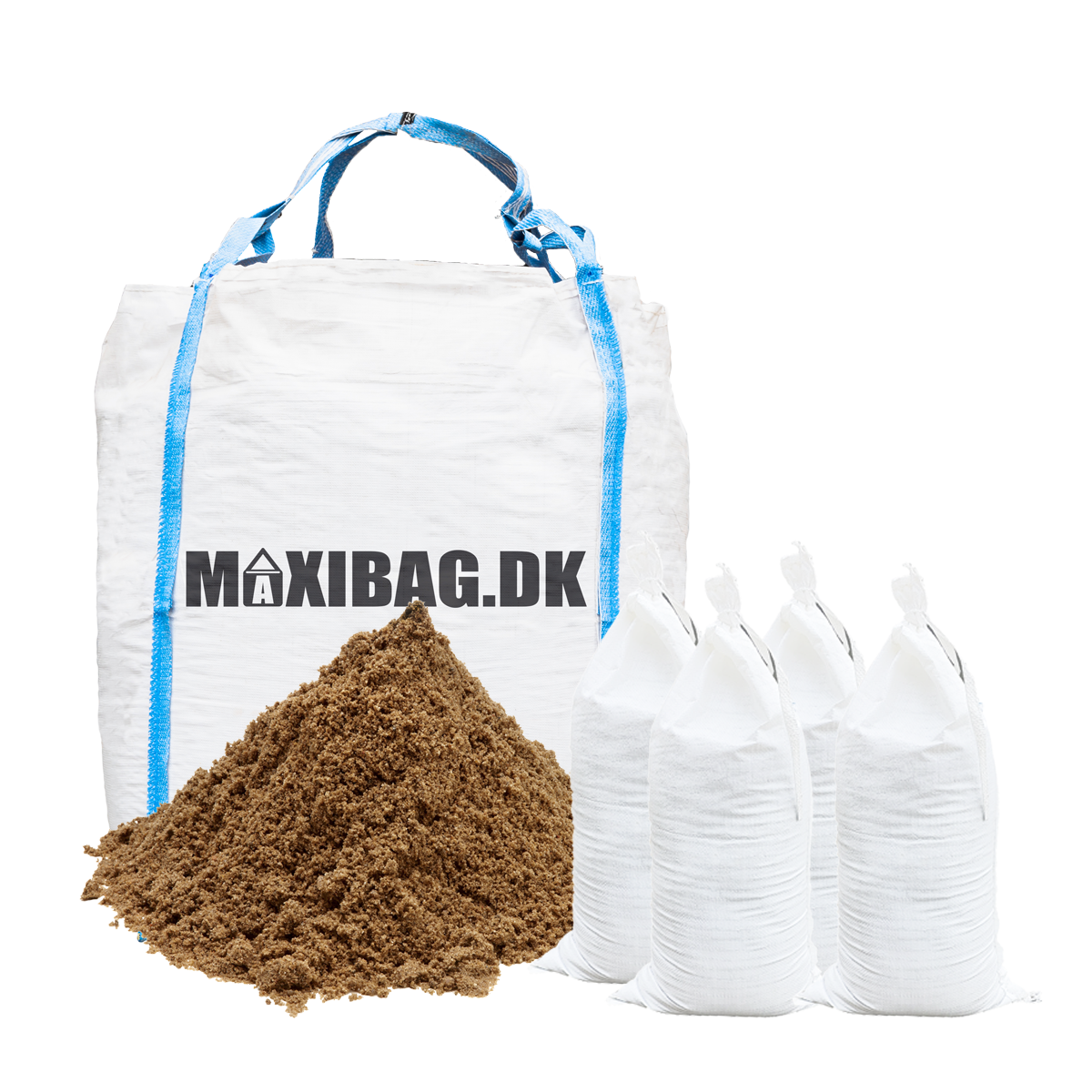 600 liter sand + 30 sække