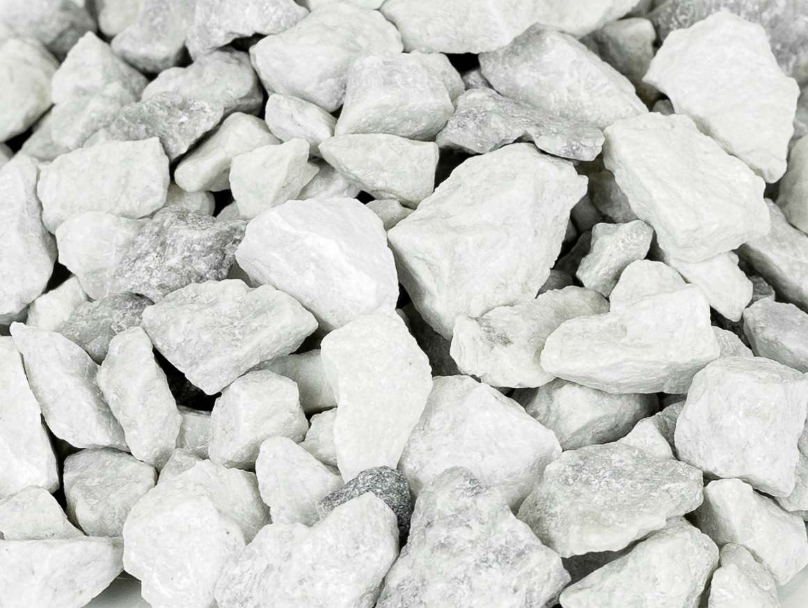 Hvide granitskærver 11-16 mm. (Undgå spild)