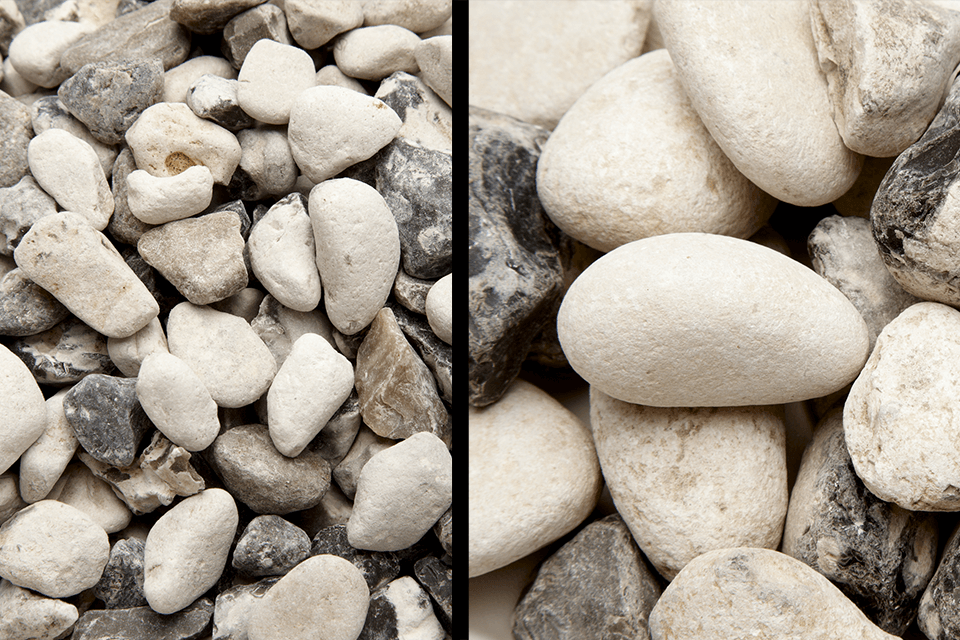 Hvide sten fra Maxibag.dk - Flotte sten i lyse farver