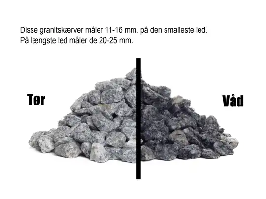 Grå granitskærver 11-16 mm.