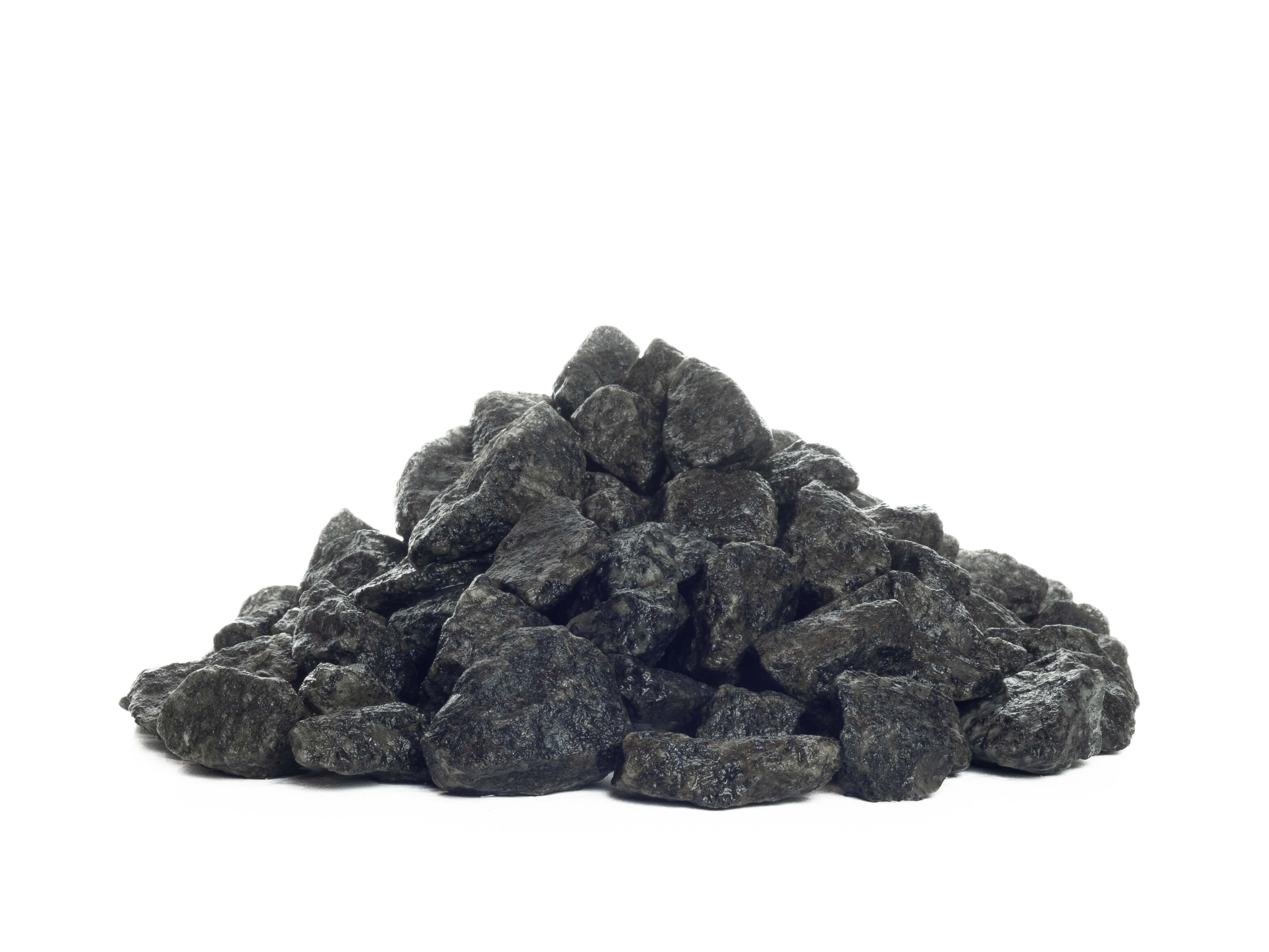 Dark grey granite chippings 16-22 mm.