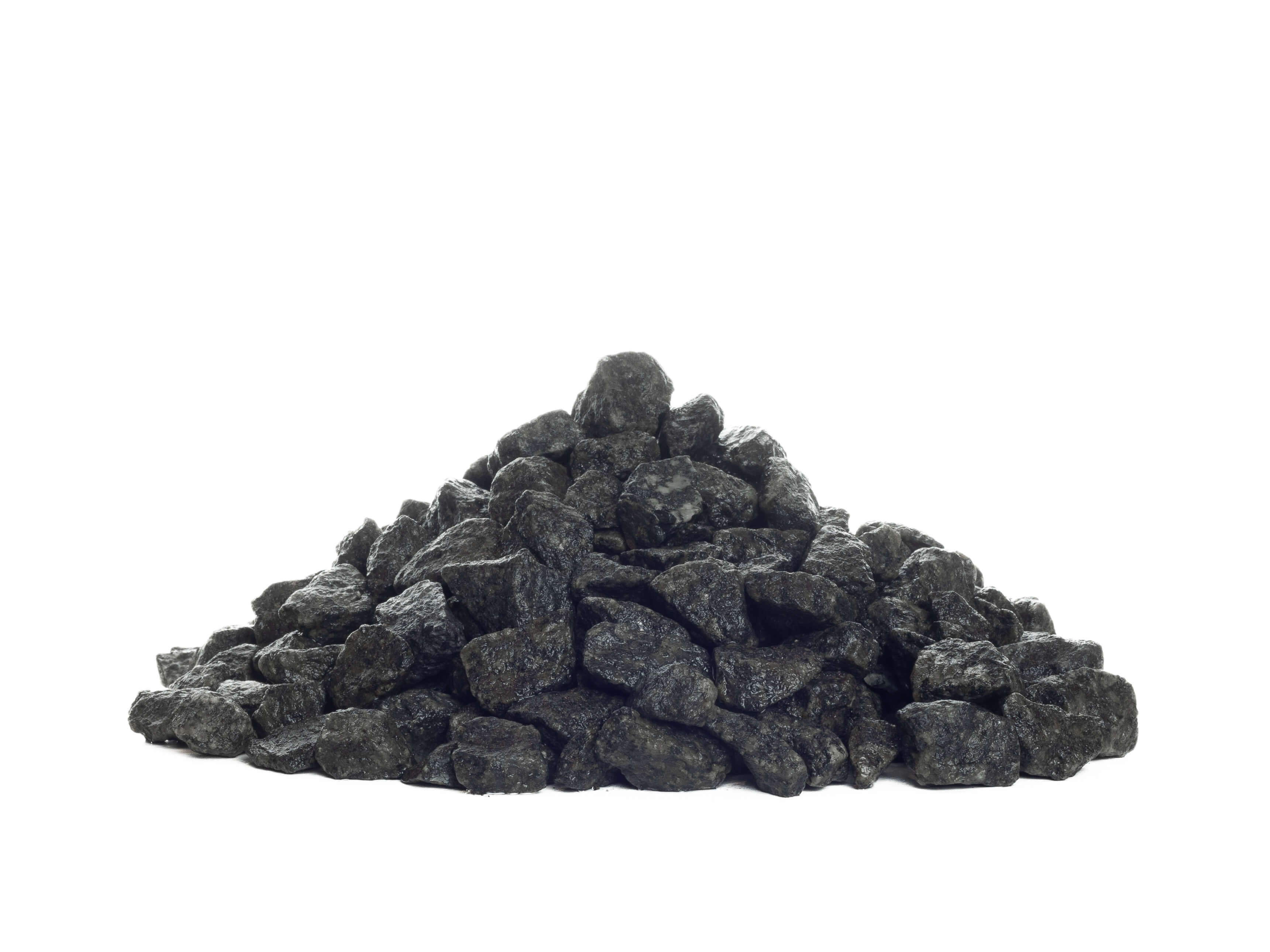 Dark grey granite chippings 11-16 mm.