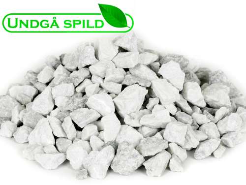 Hvide granitskærver 11-16 mm. (Undgå spild)