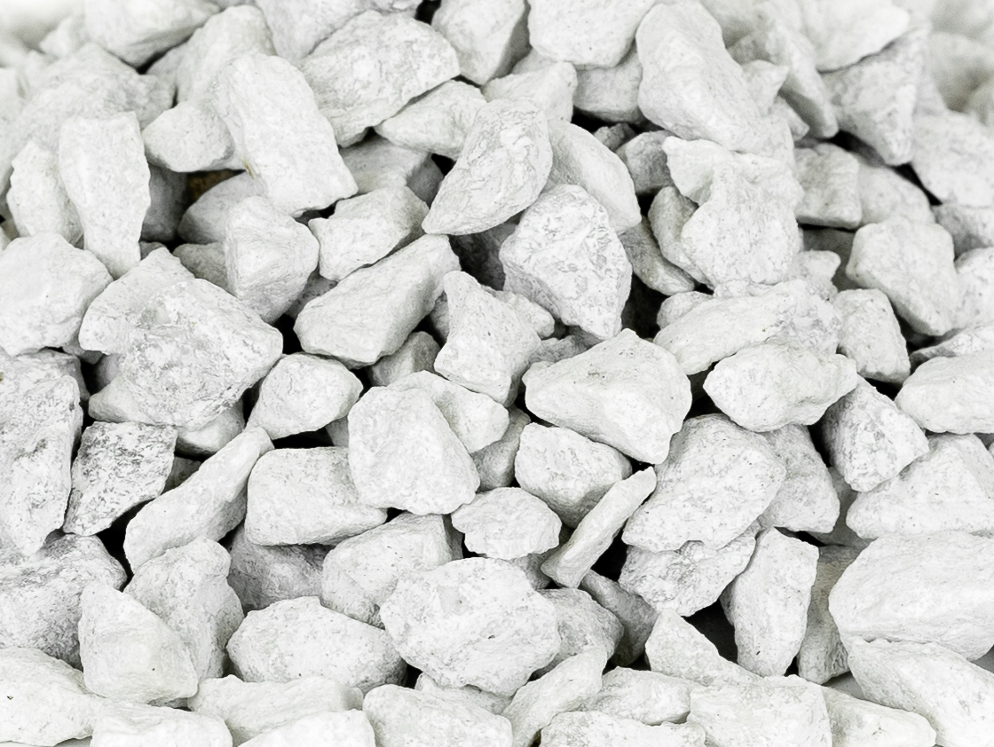 Hvide granitskærver 8-11 mm. (Undgå spild)