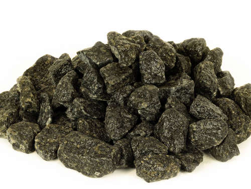 Dark grey granite chippings 16-22 mm.