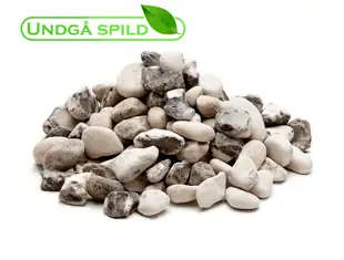 Hvide nøddesten 16-32 mm. (Undgå spild)