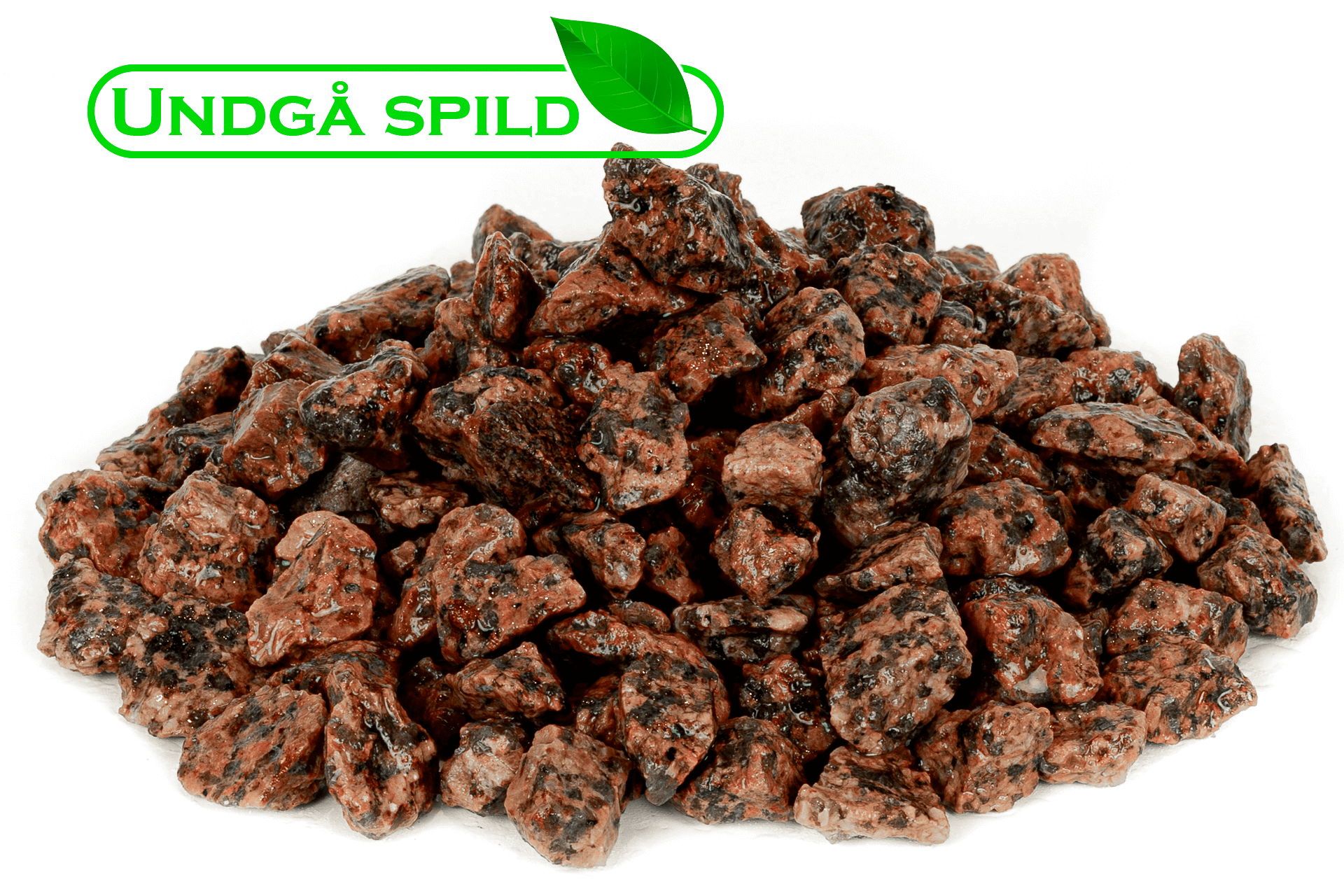 Røde granitskærver 12-22 mm. (Undgå spild