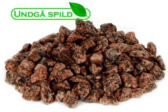 Røde granitskærver 12-22 mm. (Undgå spild