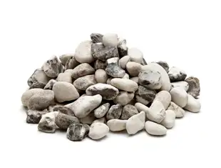 Hvide nøddesten 16-32 mm.