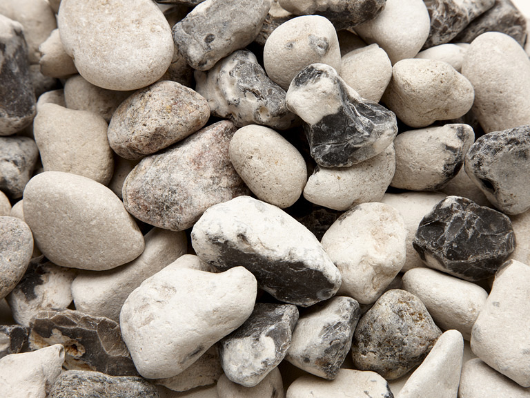 Hvide nøddesten 16-32 mm.