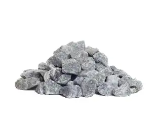 Grey granite chippings 16-22 mm.