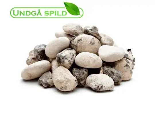 Hvide singels 32-64 mm. (Undgå spild)