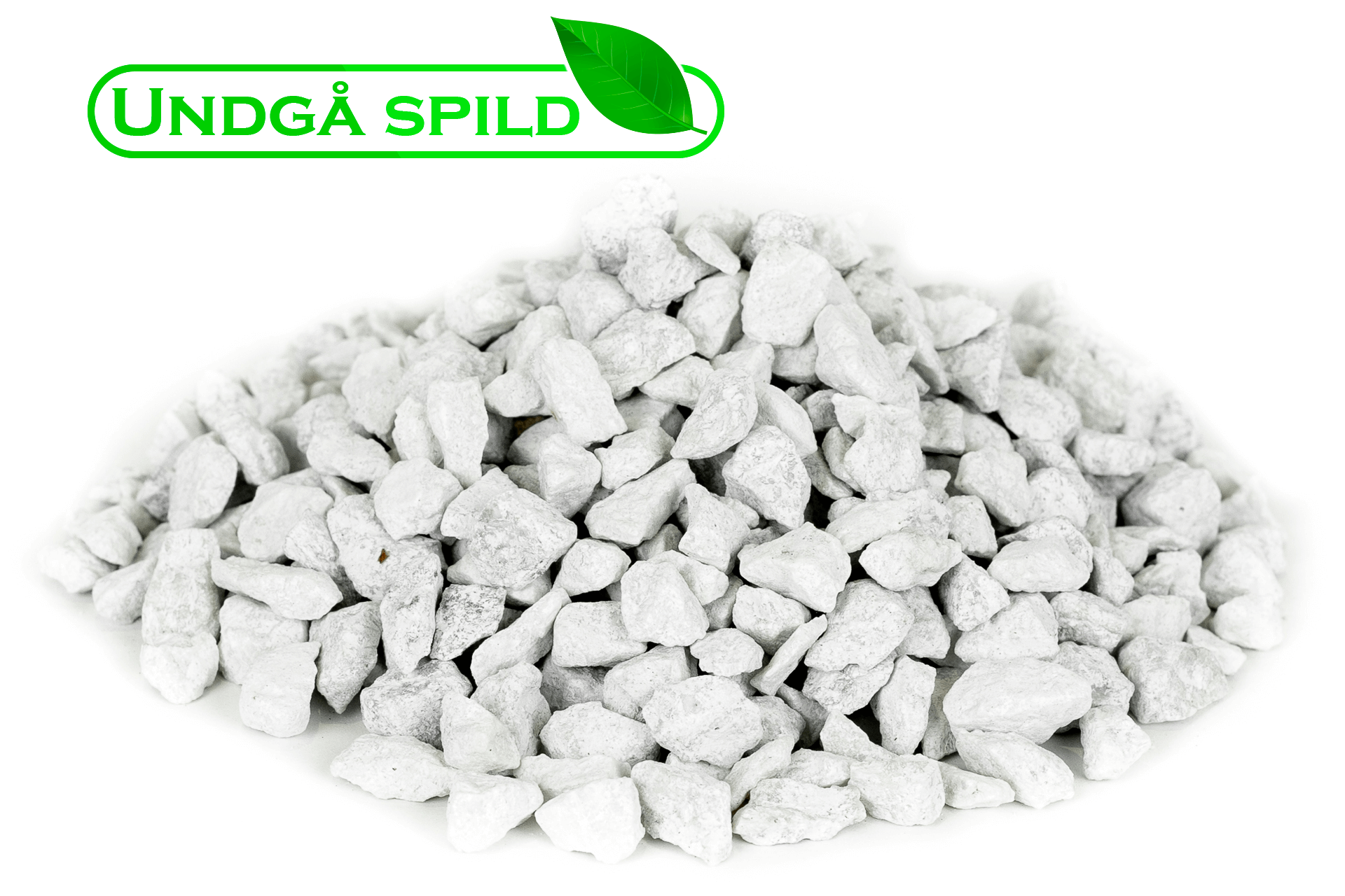 Hvide granitskærver 8-11 mm. (Undgå spild)