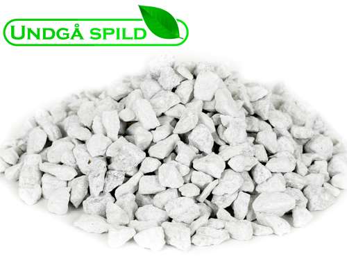 Hvide granitskærver 8-11 mm. (Undgå spild)