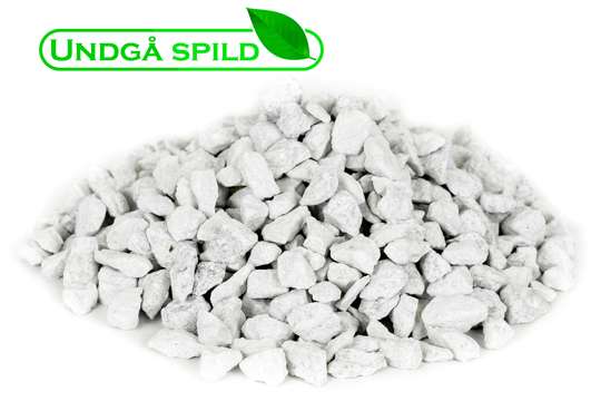 Hvide granitskærver 8-11 mm. (Undgå spild)