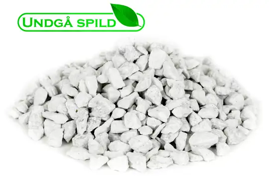 Hvide granitskærver 8-11 mm. (Undgå spild)