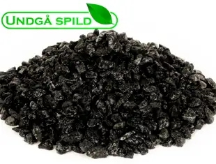 Sorte granitskærver 5-8 mm. (Undgå Spild)