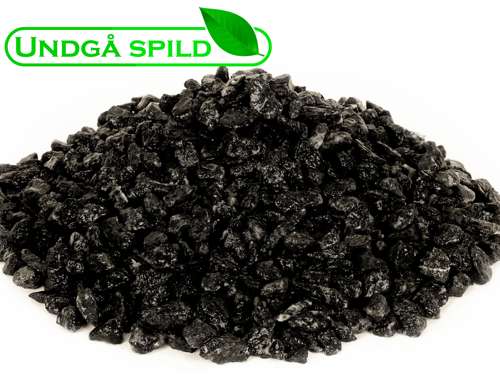 Sorte granitskærver 5-8 mm. (Undgå Spild)