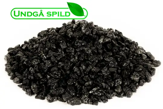 Sorte granitskærver 5-8 mm. (Undgå Spild)